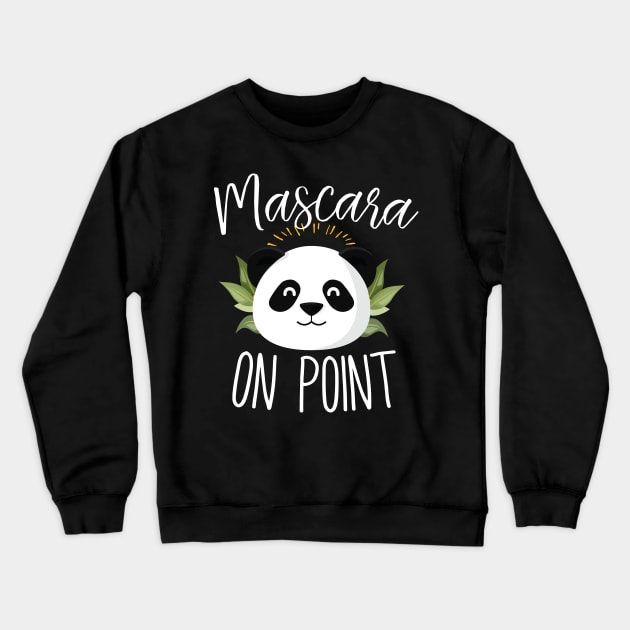 Panda Mascara on Point Crewneck Sweatshirt by Eugenex